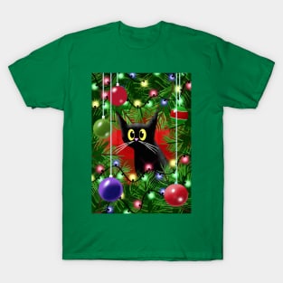 The Cat and the Christmas Tree T-Shirt